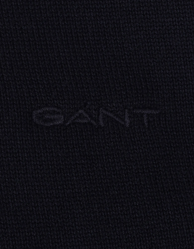 COTTON MODAL KNITTED POLO EVENING BLUE