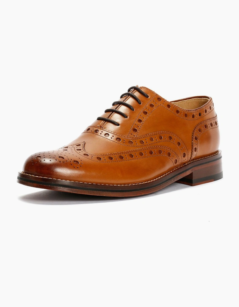Chapman & Moore Oxford Brogue Leather Men's Tan Burnish Shoes