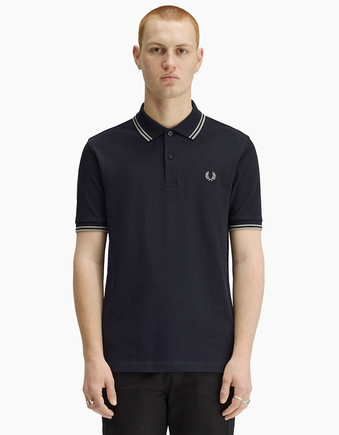 Twin Tipped Polo Shirt Navy/ Seagrass/Seagrass