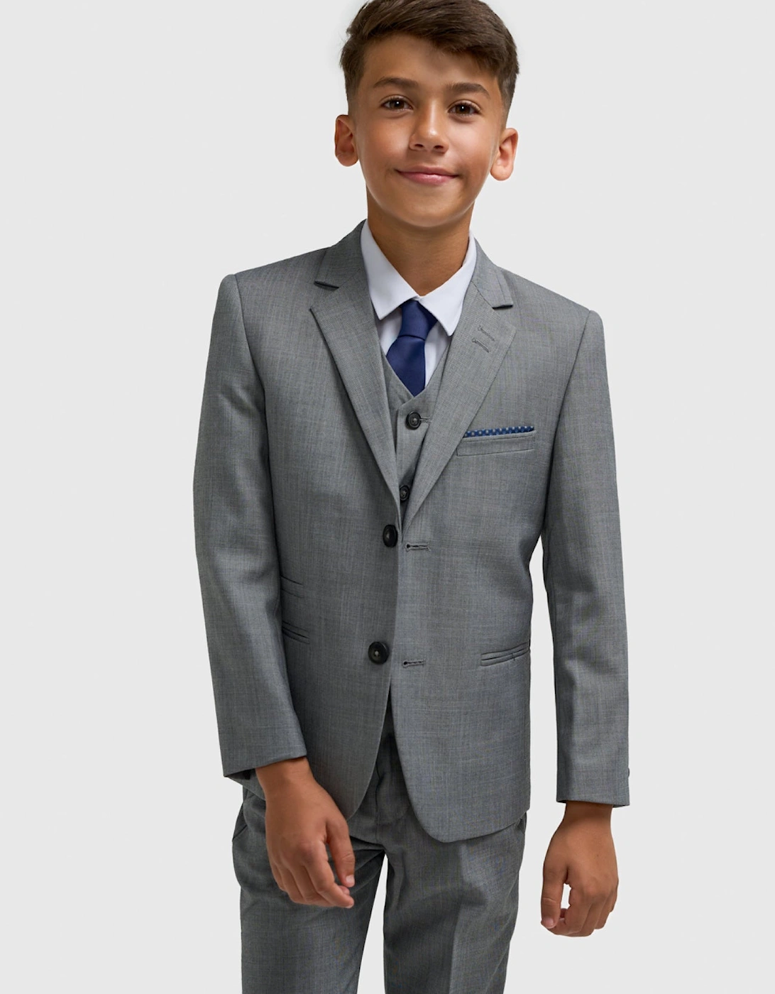 Boys ‘Reegan’ Dark Grey 3 Piece Occasion Suit