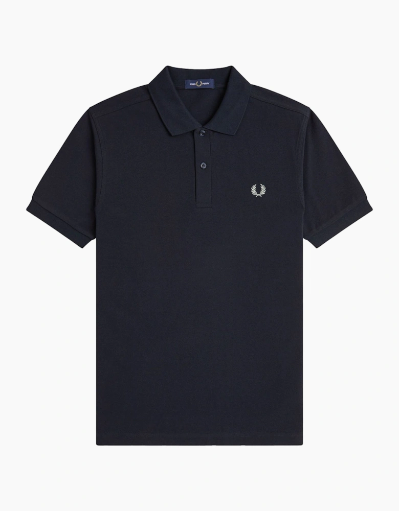 Plain Polo Shirt Navy/Seagrass
