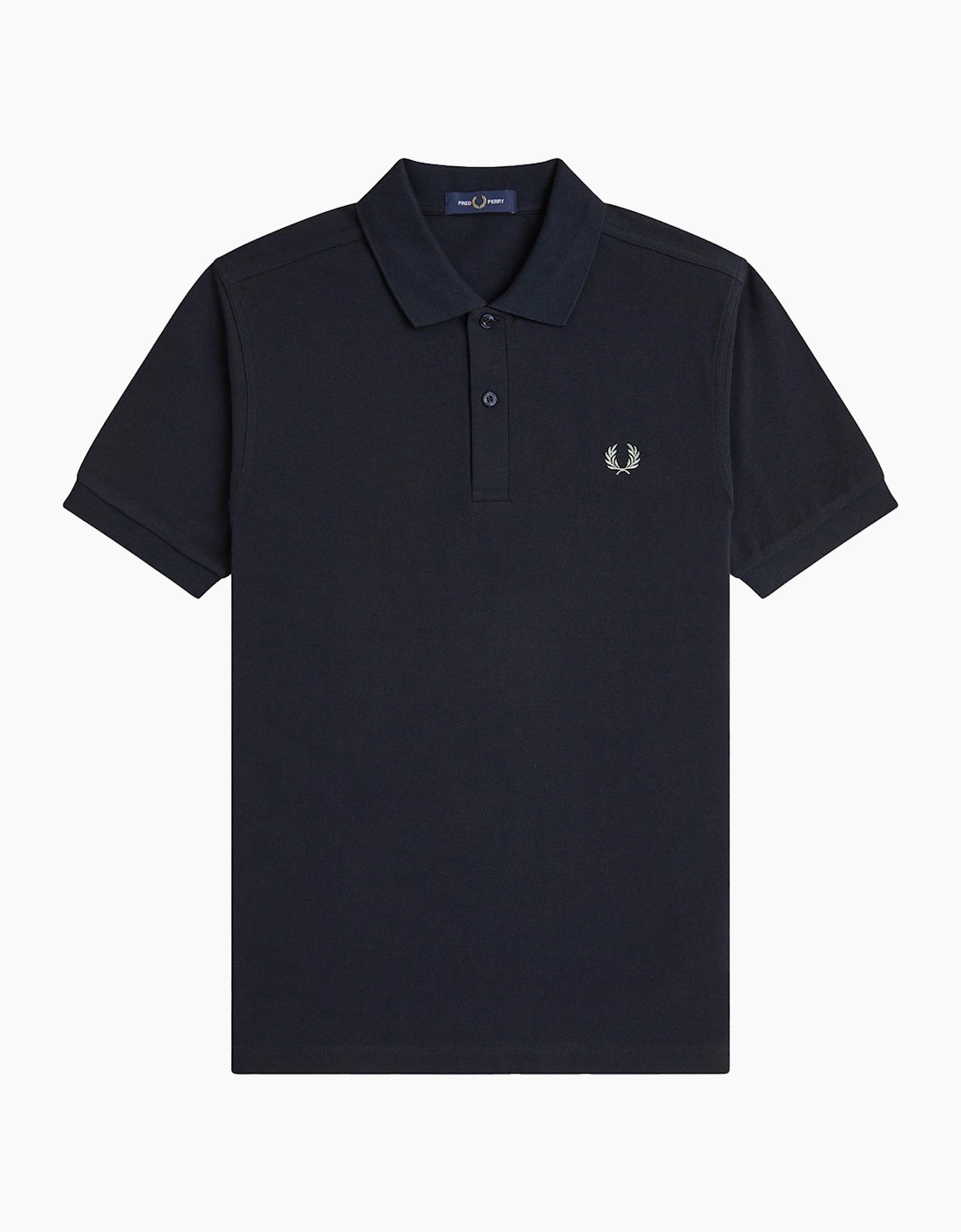 Fred Perry Men's Plain Polo Shirt Navy/Seagrass - : 40 L