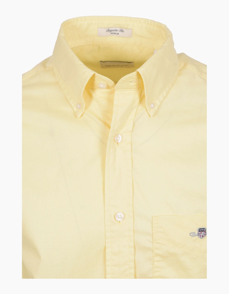 REG POPLIN SHORT SLEEVE SHIRT VANILLA YELLOW