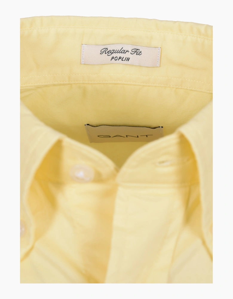 REG POPLIN SHORT SLEEVE SHIRT VANILLA YELLOW