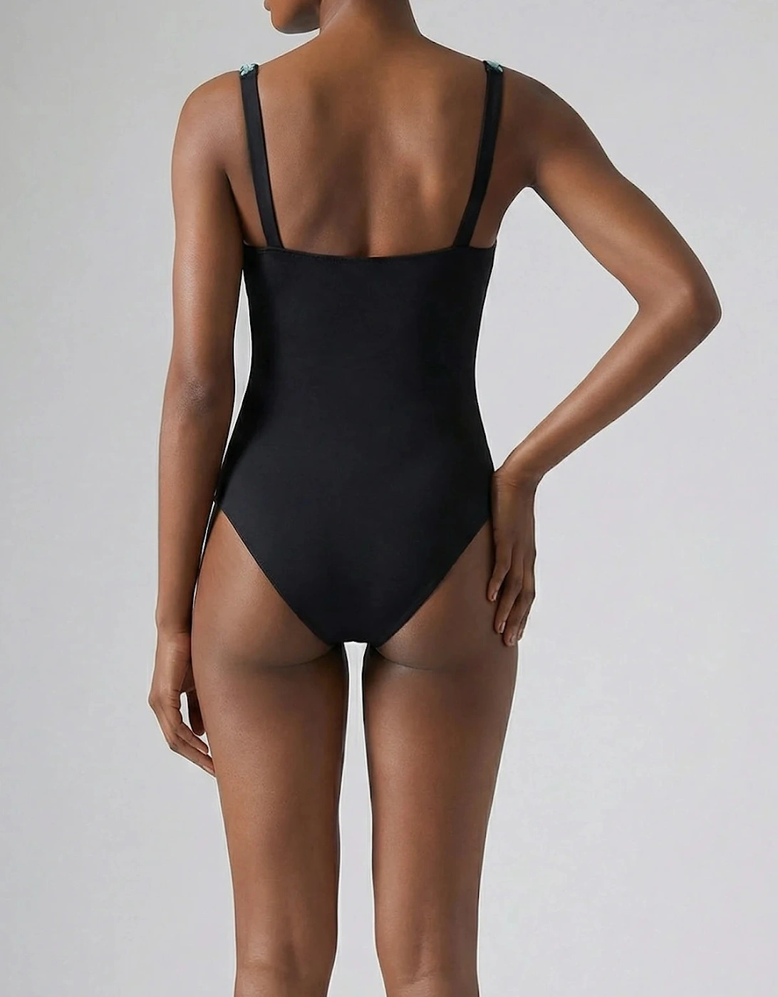 Selene Sea Shell Swimsuit in Black