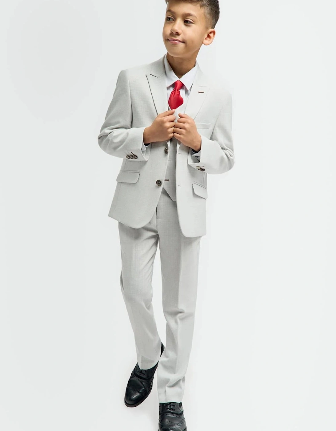 Boys ‘Tropez’ Slate Grey 3 Piece Occasion Suit, 6 of 5