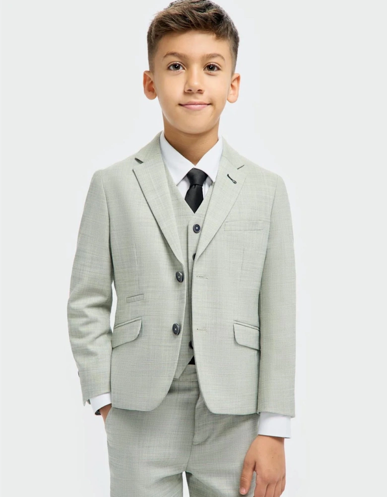 Boys ‘Camden’ Sage Green 3 Piece Occasion Suit
