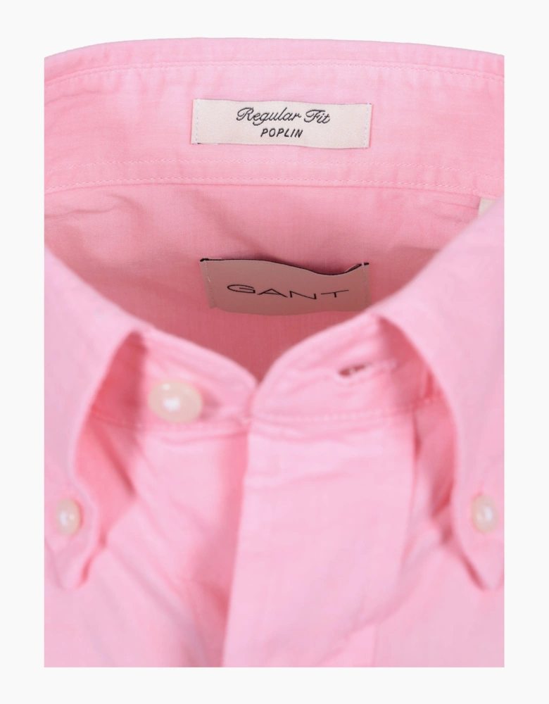 REG POPLIN SHORT SLEEVE SHIRT WASHED PINK