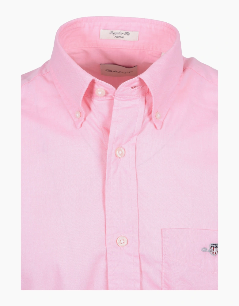 REG POPLIN SHORT SLEEVE SHIRT WASHED PINK