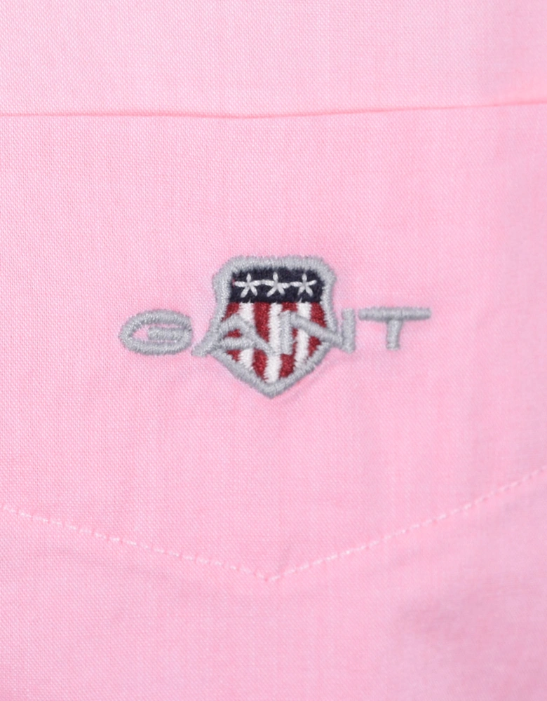 REG POPLIN SHORT SLEEVE SHIRT WASHED PINK