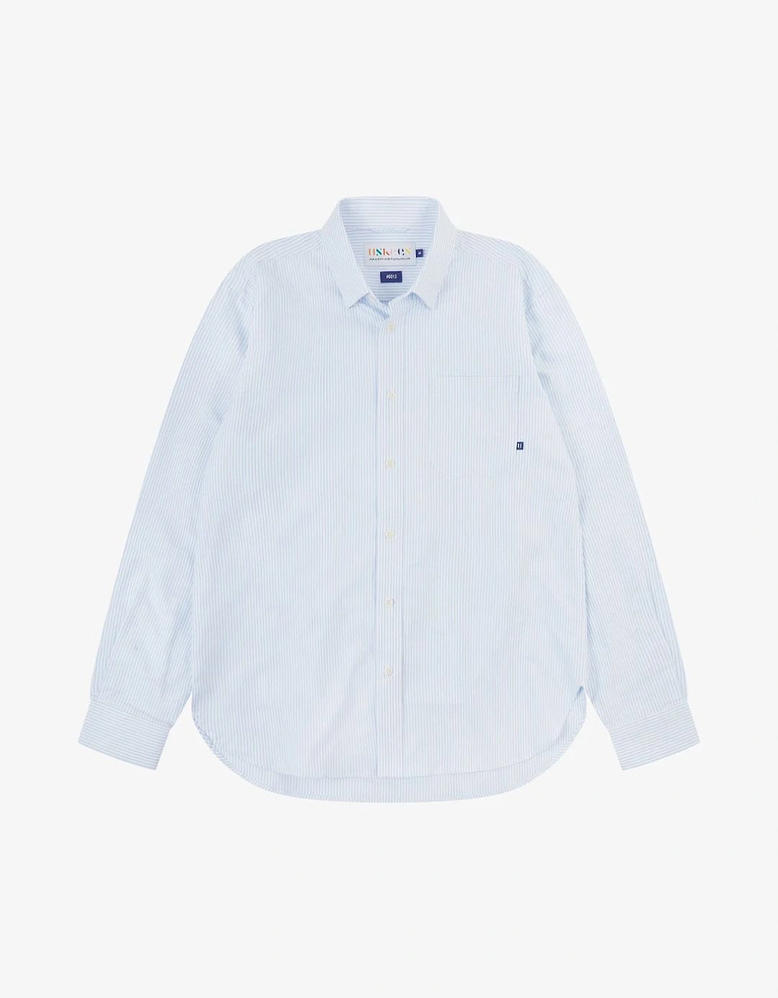 6013 Long-Sleeve Oxford shirt Baby Blue Pinstripe, 4 of 3