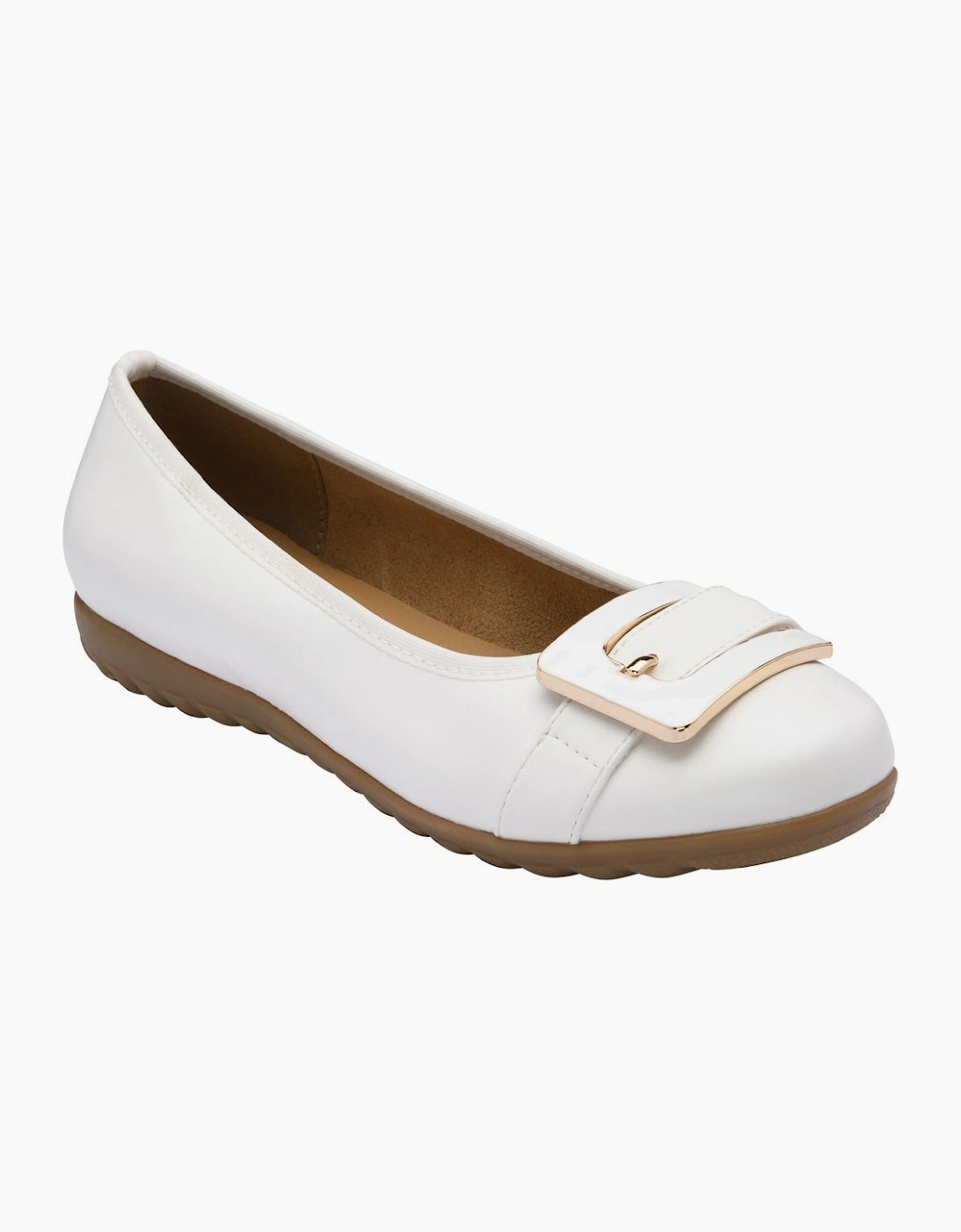 Lotus Women's White Tandy Ballerina Shoes - Image 3