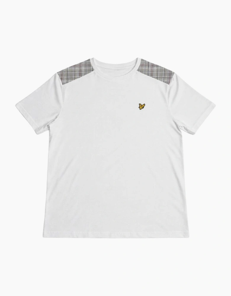 Lyle & Scott Check Panelled T-Shirt White