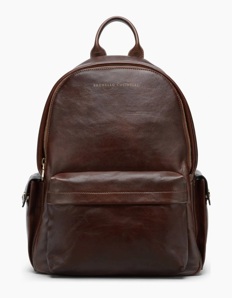 Leather Backpack Brown