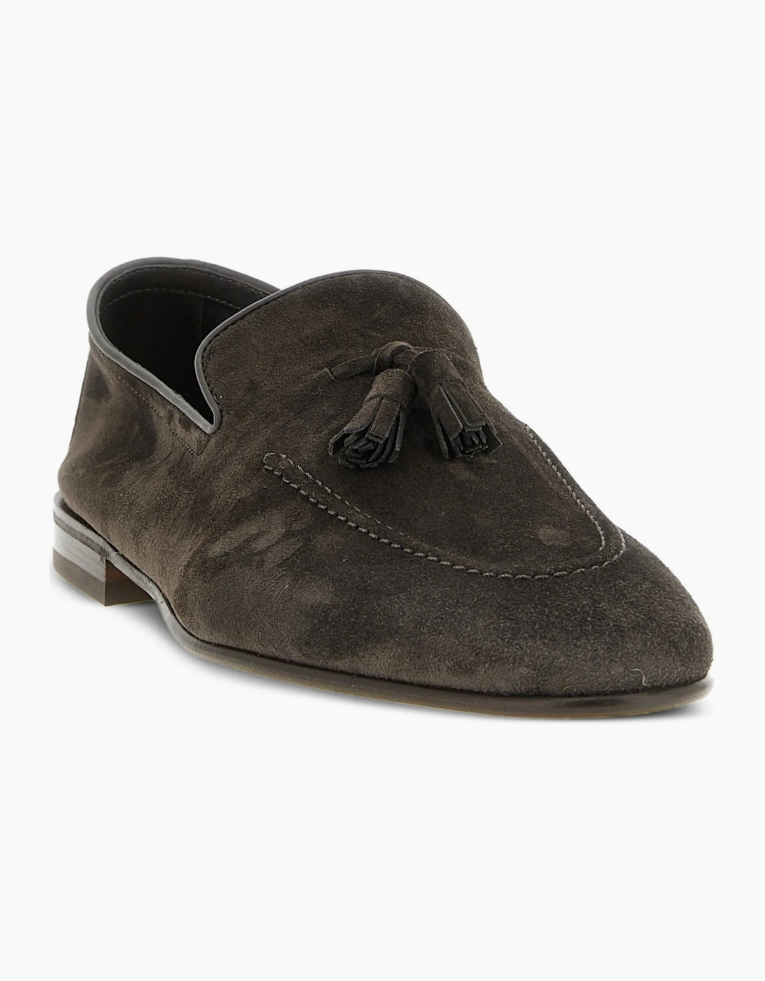 Suede Tassel Loafers Navy