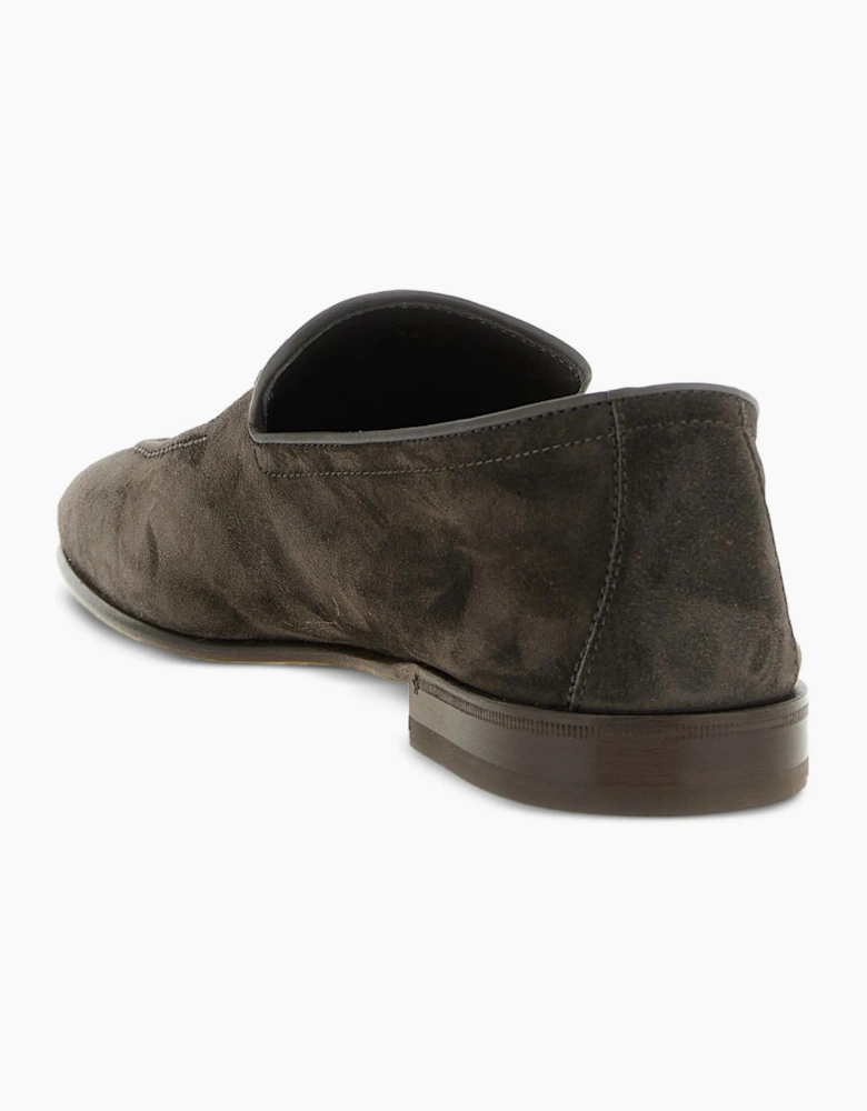 Suede Tassel Loafers Navy