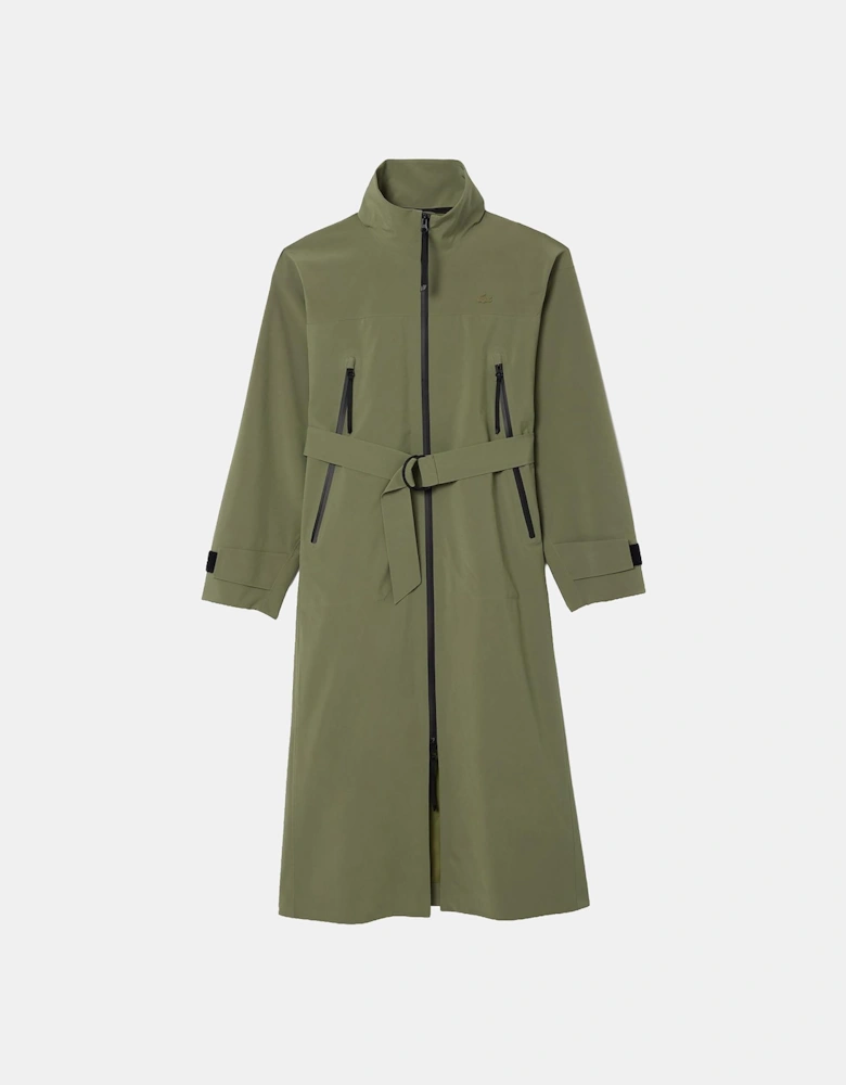 Long Oversized Water-Repellent Parka Jacket