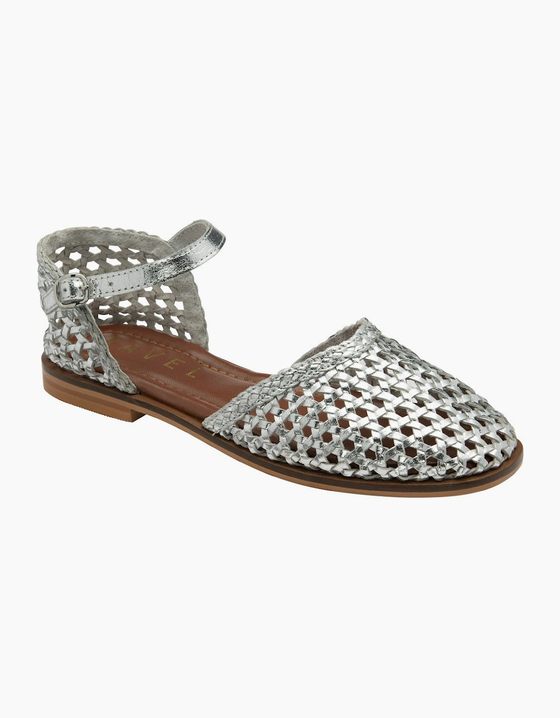 Ravel Women's Silver Foil Leather Kelk Sandals - Size: 3