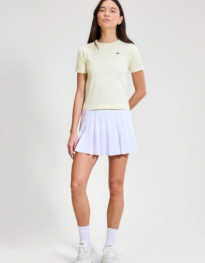 La Bella SS Fitted T-shirt - Light Yellow