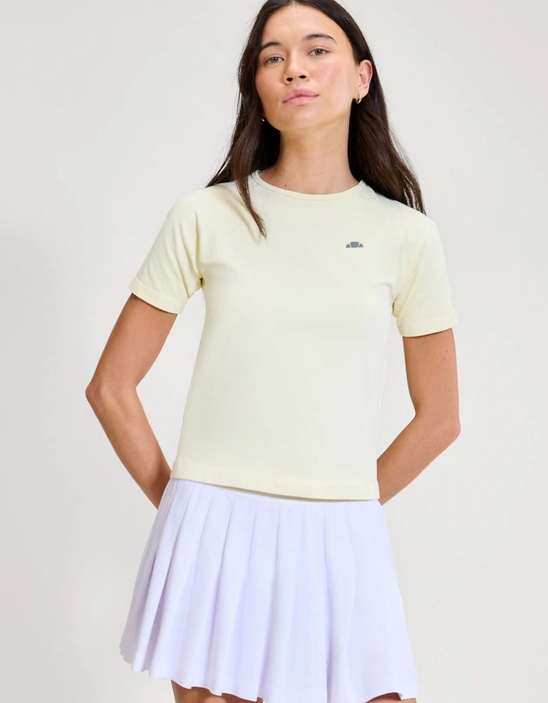 La Bella SS Fitted T-shirt - Light Yellow
