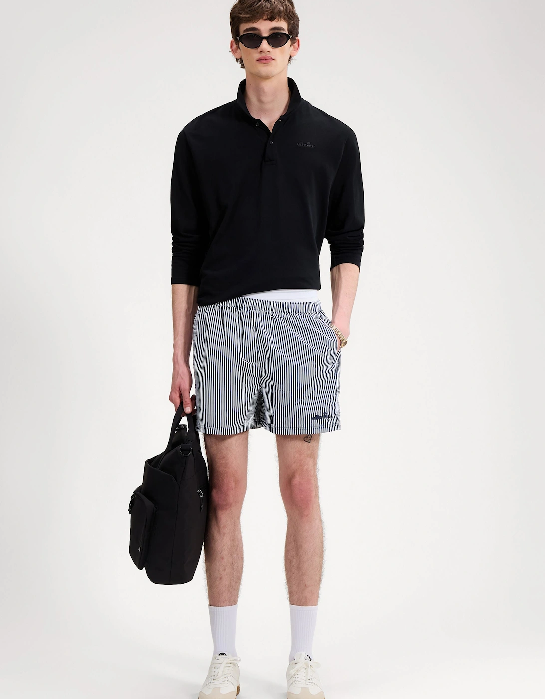 Sylbio Swim Short - White/Navy