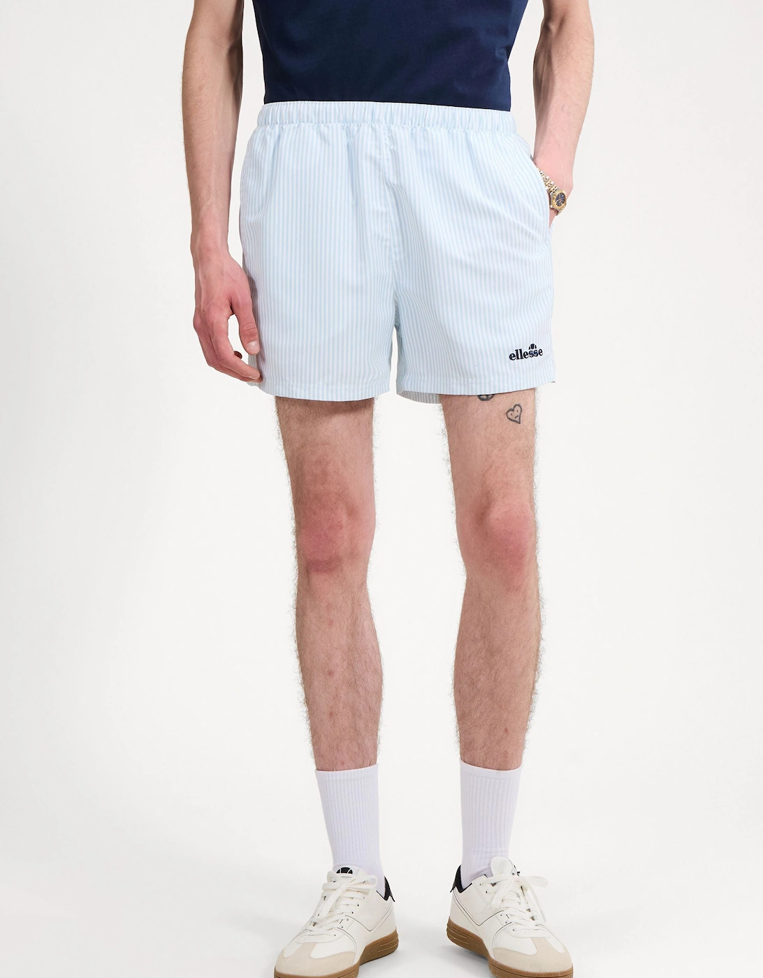 Sylbio Swim Short - White/Light Blue