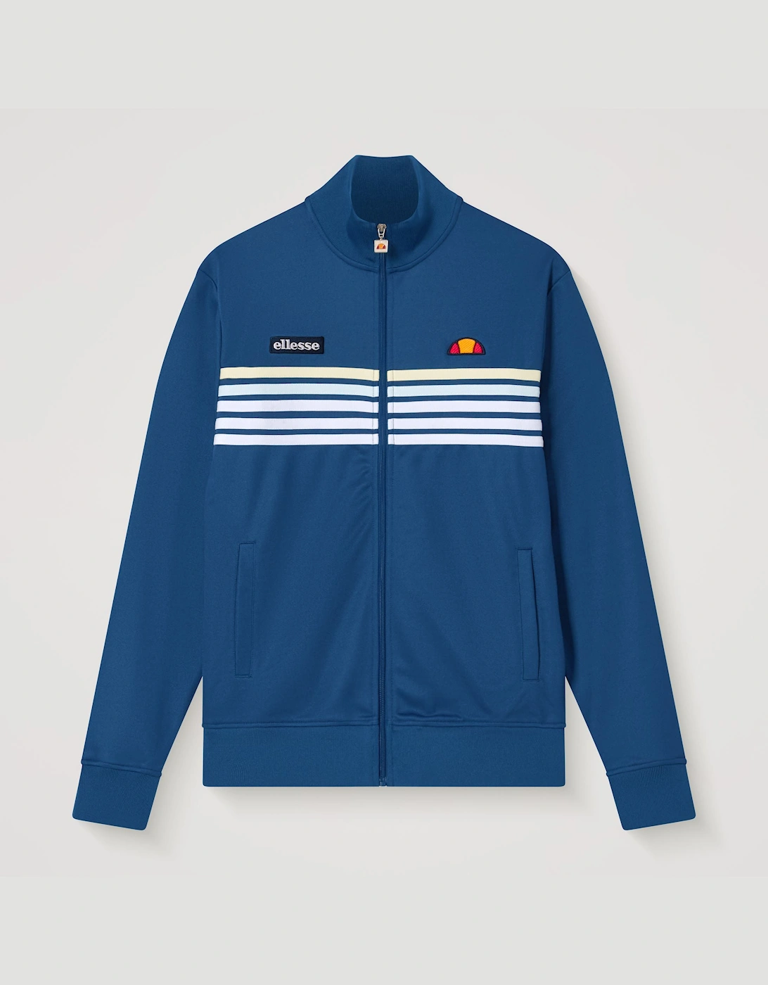 Ellesse Men's Blue/Multi Vicenza Track Jacket - /White  40/Regular L