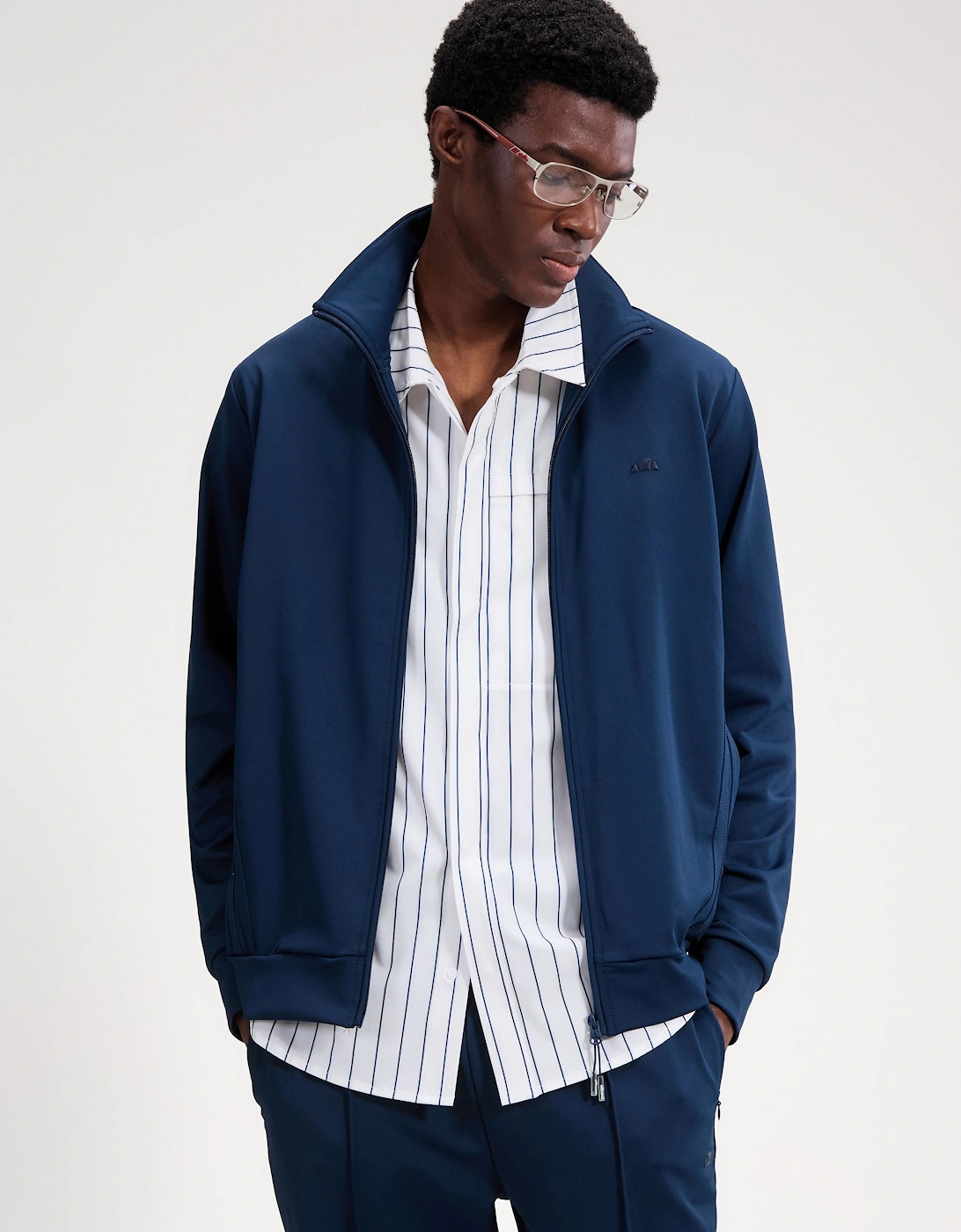 Tosciana Track Top - Navy Mono