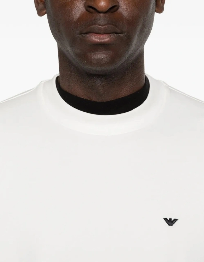 Double-Jersey Branded Sweatshirt White
