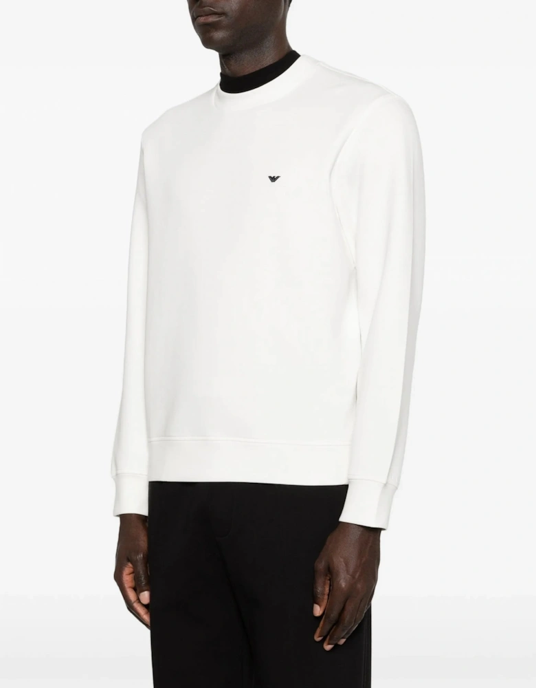 Double-Jersey Branded Sweatshirt White