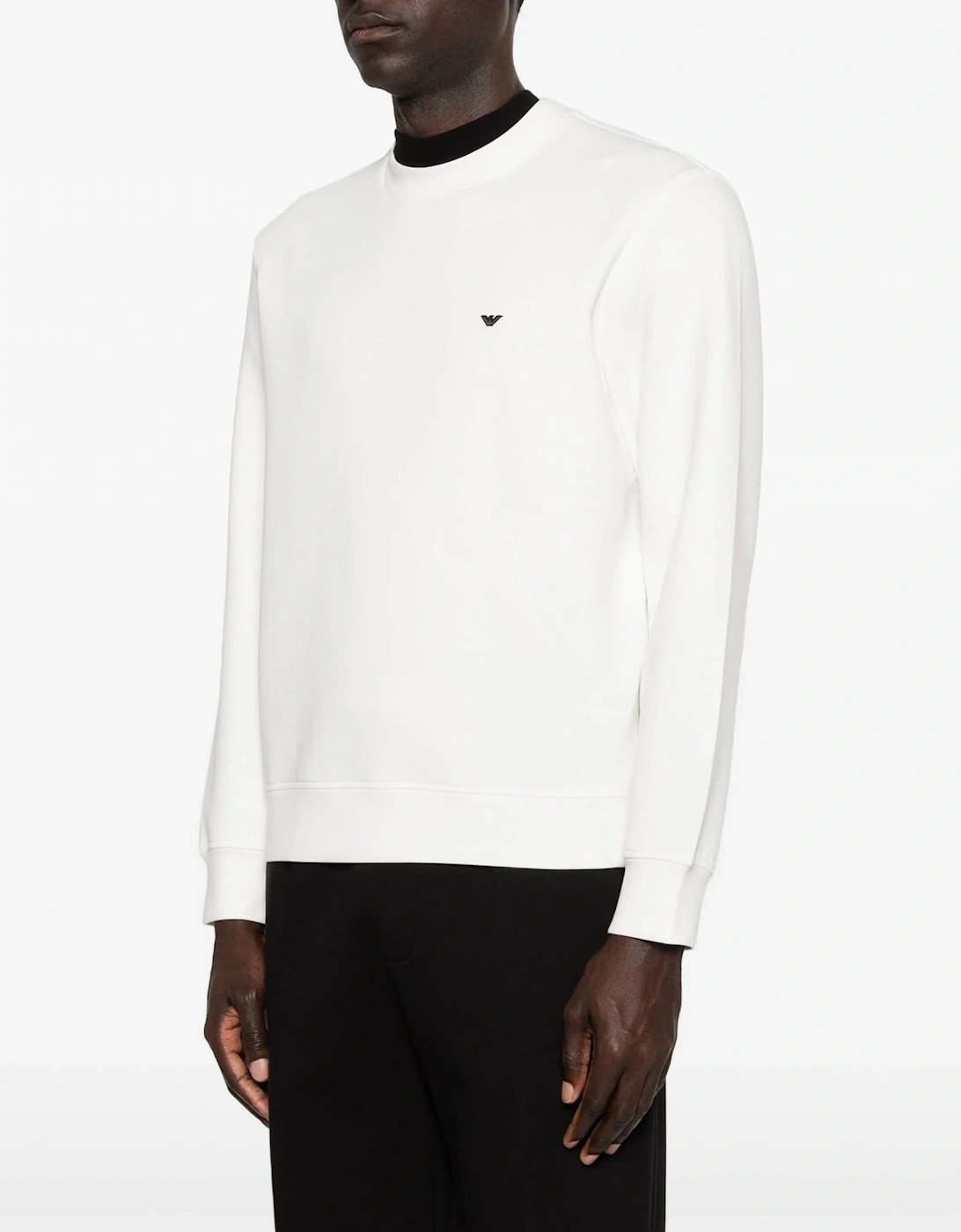 Double-Jersey Branded Sweatshirt White