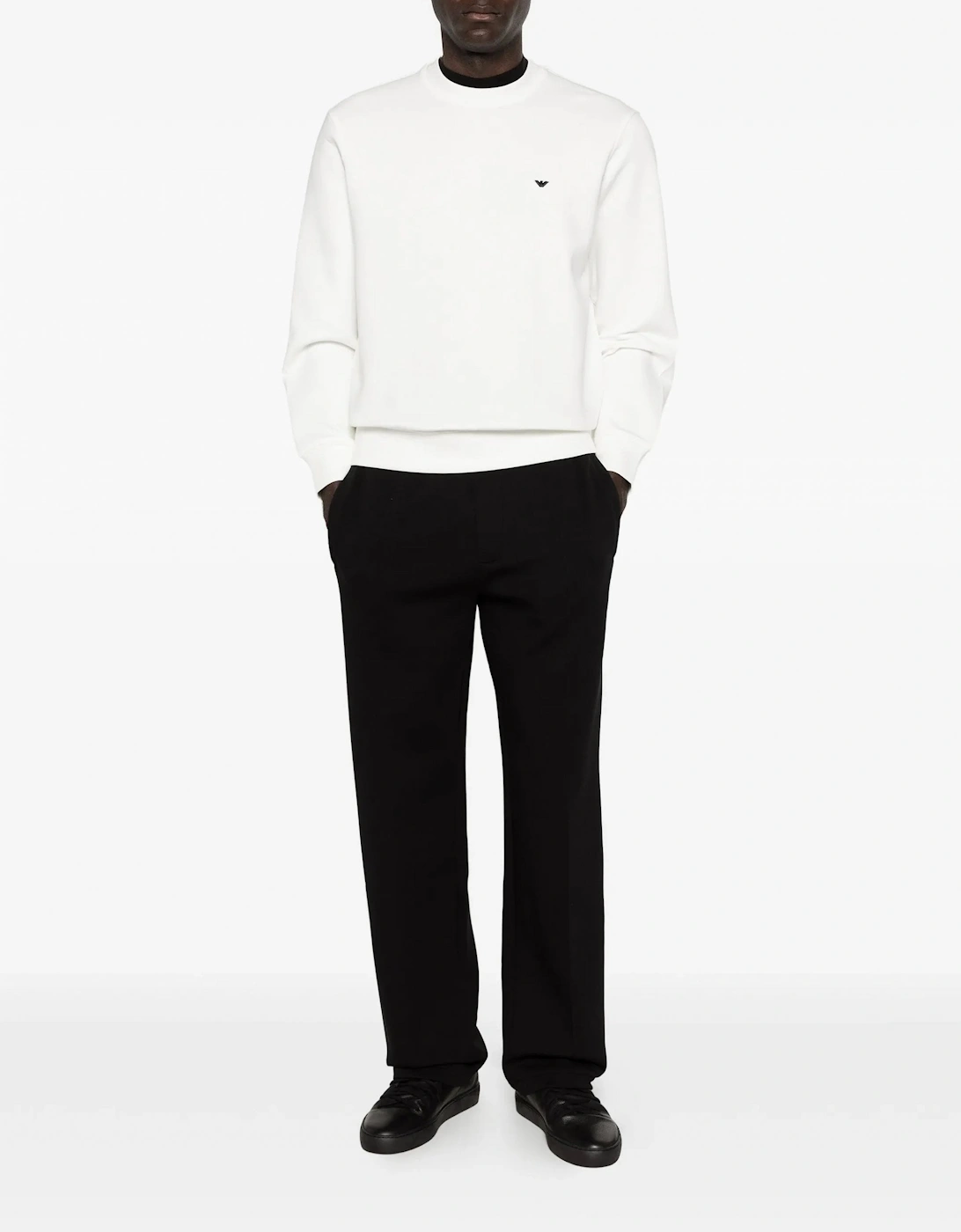 Double-Jersey Branded Sweatshirt White