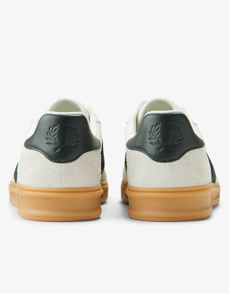 Mens B4 Mens Textured Leather/Suede Trainers - Light Ecru 760