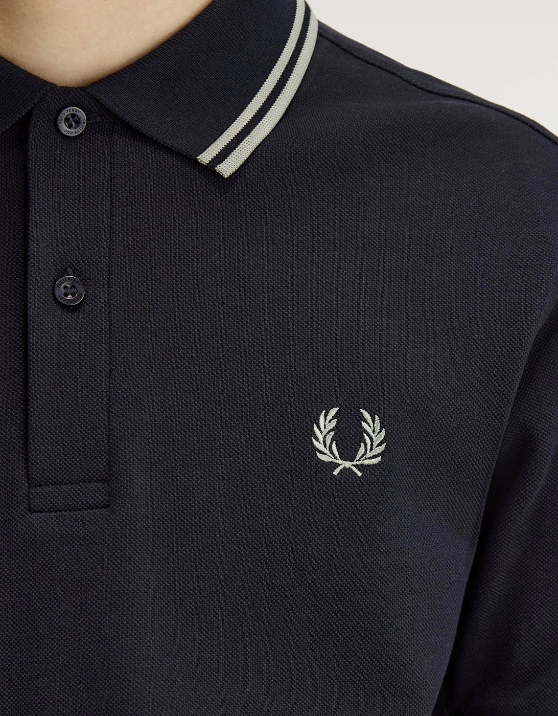 Mens Twin Tipped Signature Polo Shirt - Navy/Seagrass T73