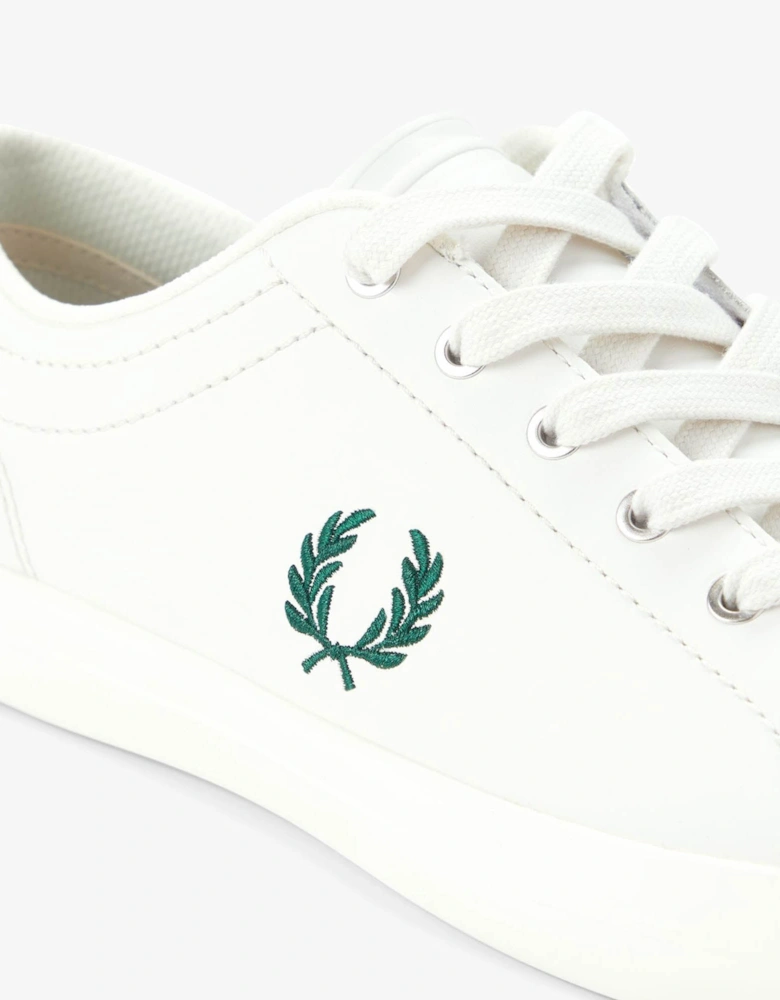 Mens Baseline Leather Trainers - Snow White 303