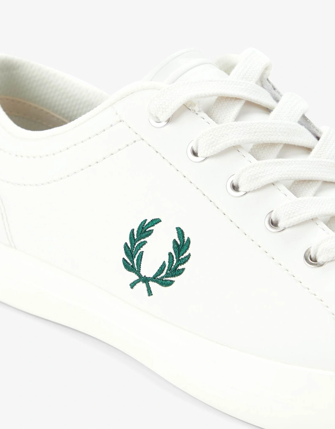 Mens Baseline Leather Trainers - Snow White 303