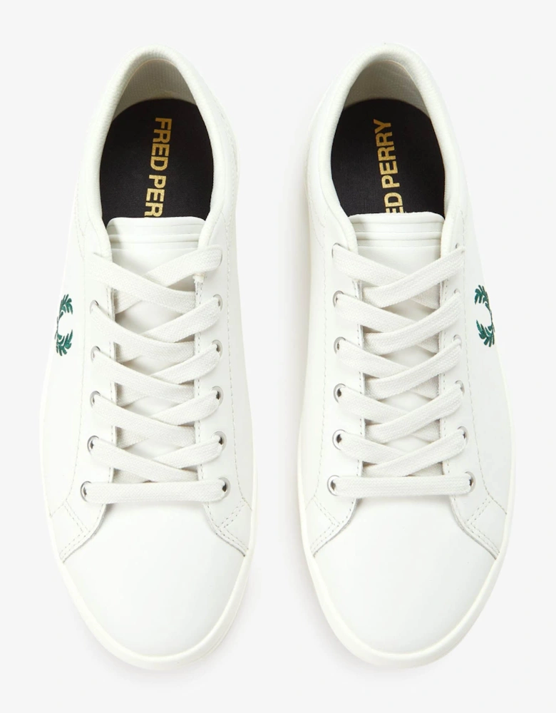 Mens Baseline Leather Trainers - Snow White 303