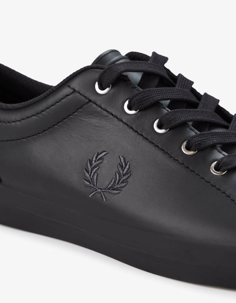 Mens Baseline Leather Trainers - Black 102