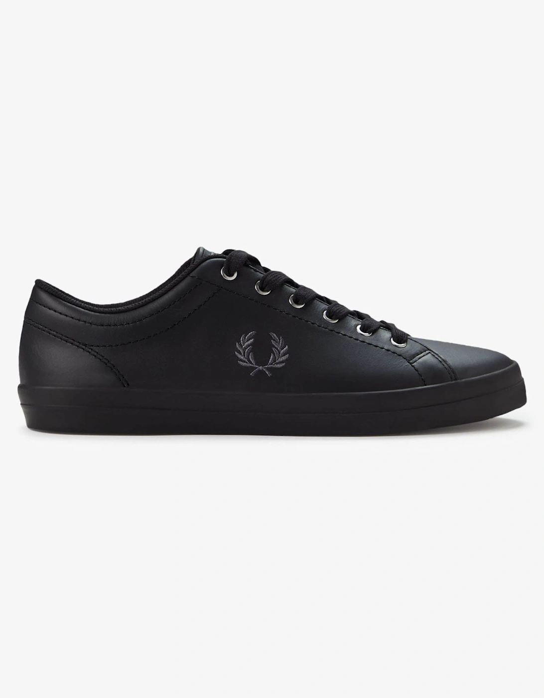 Mens Baseline Leather Trainers - Black 102, 7 of 6
