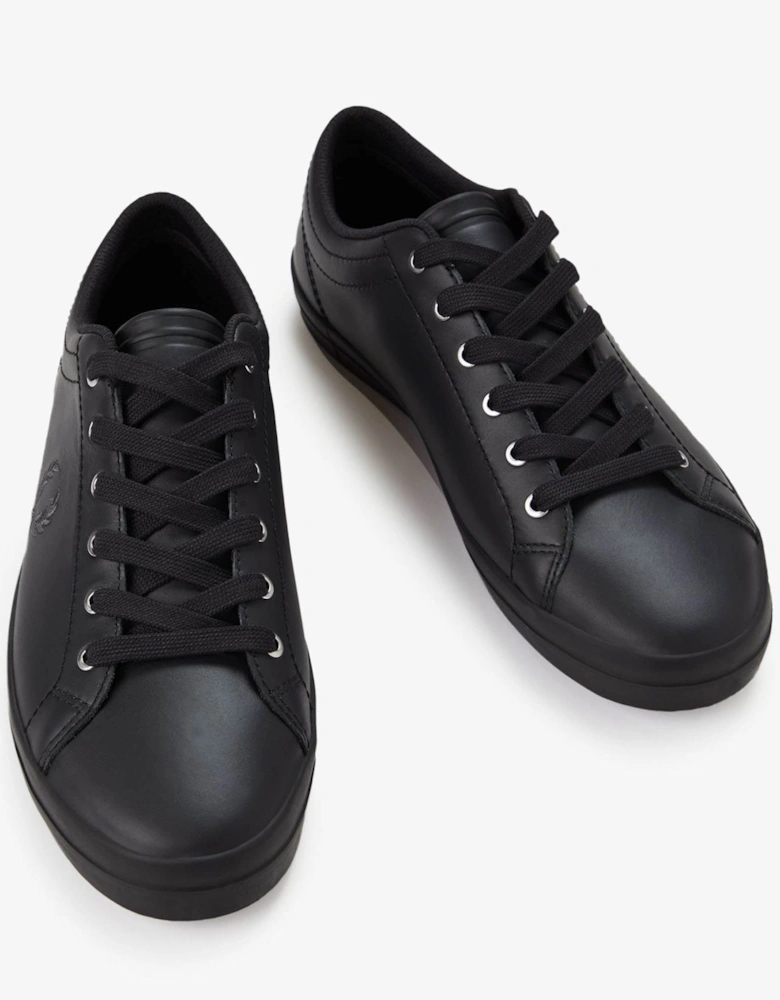 Mens Baseline Leather Trainers - Black 102