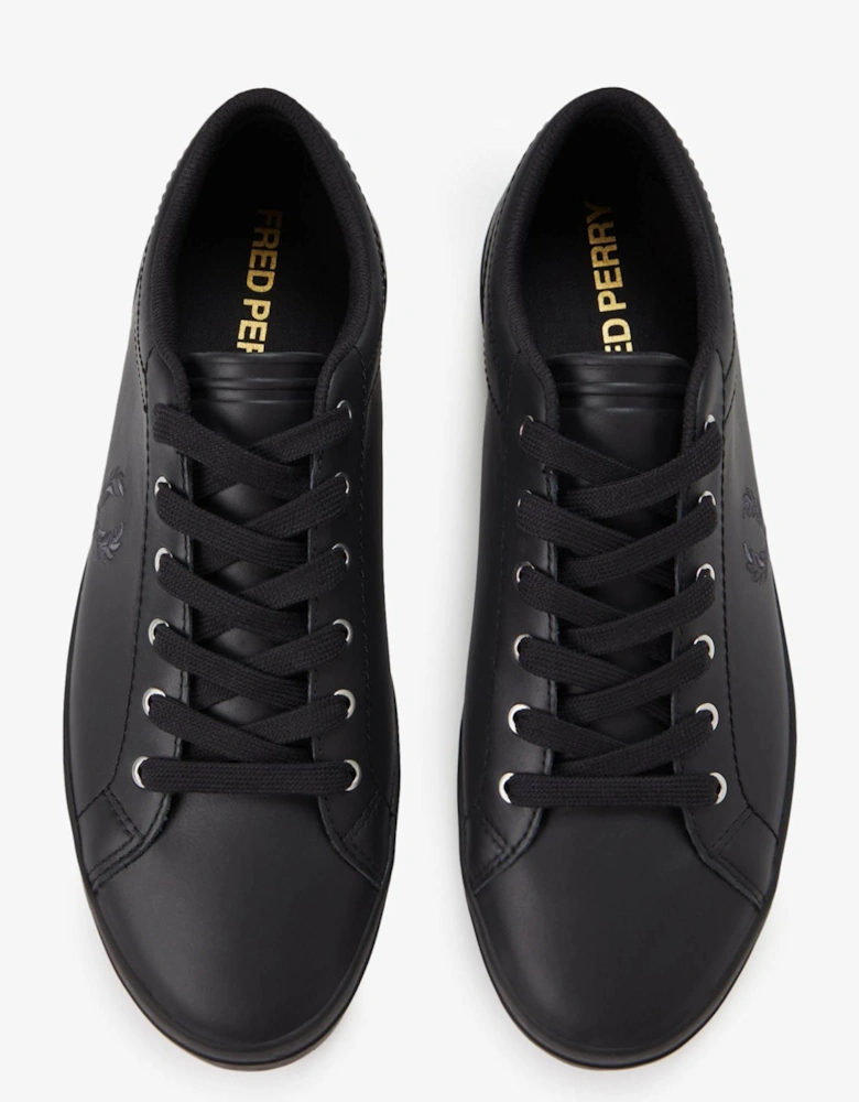 Mens Baseline Leather Trainers - Black 102