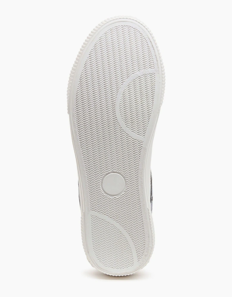 Cheery Blocked Animal Textile Women's Grey/White Trainers