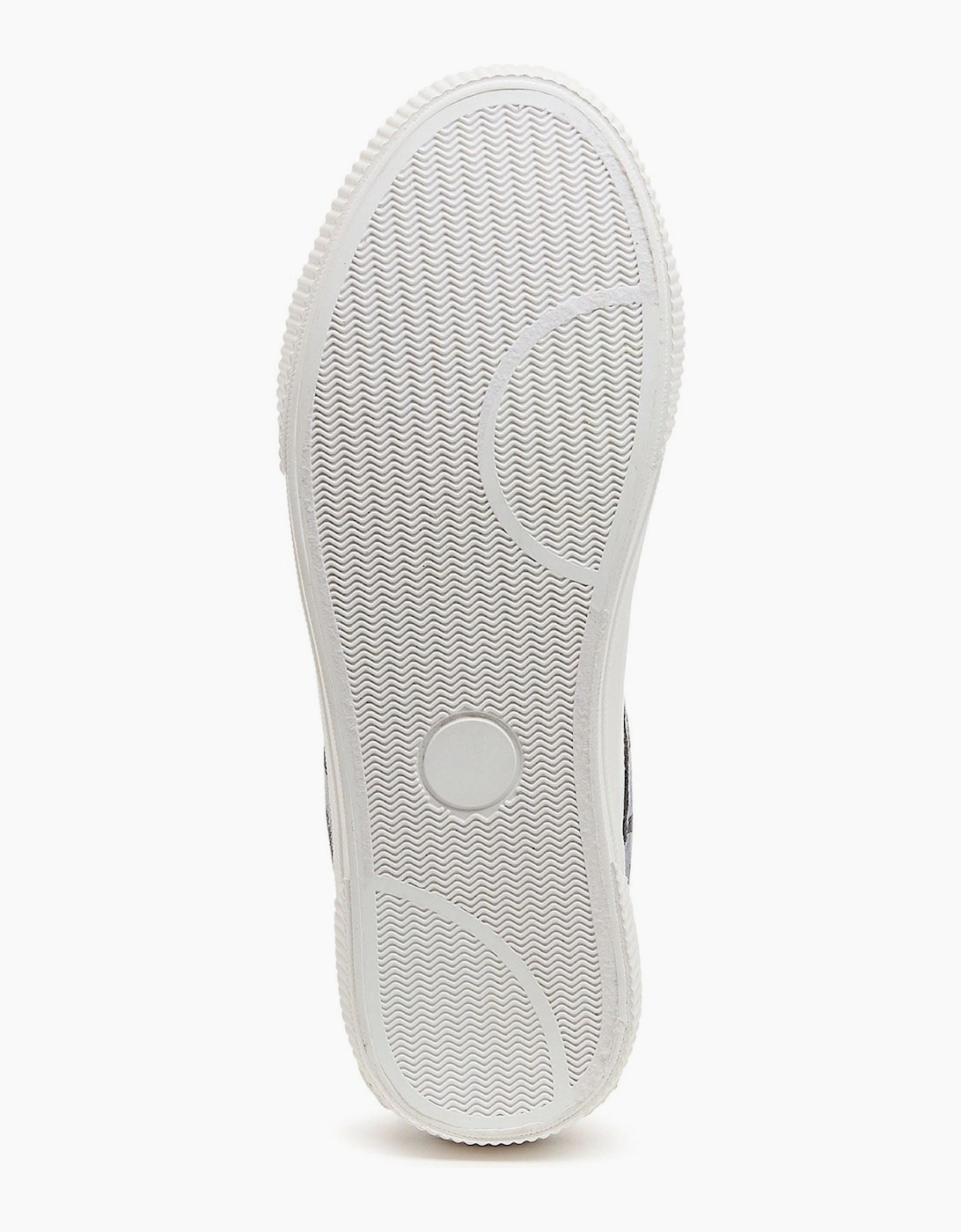 Cheery Blocked Animal Textile Women's Grey/White Trainers