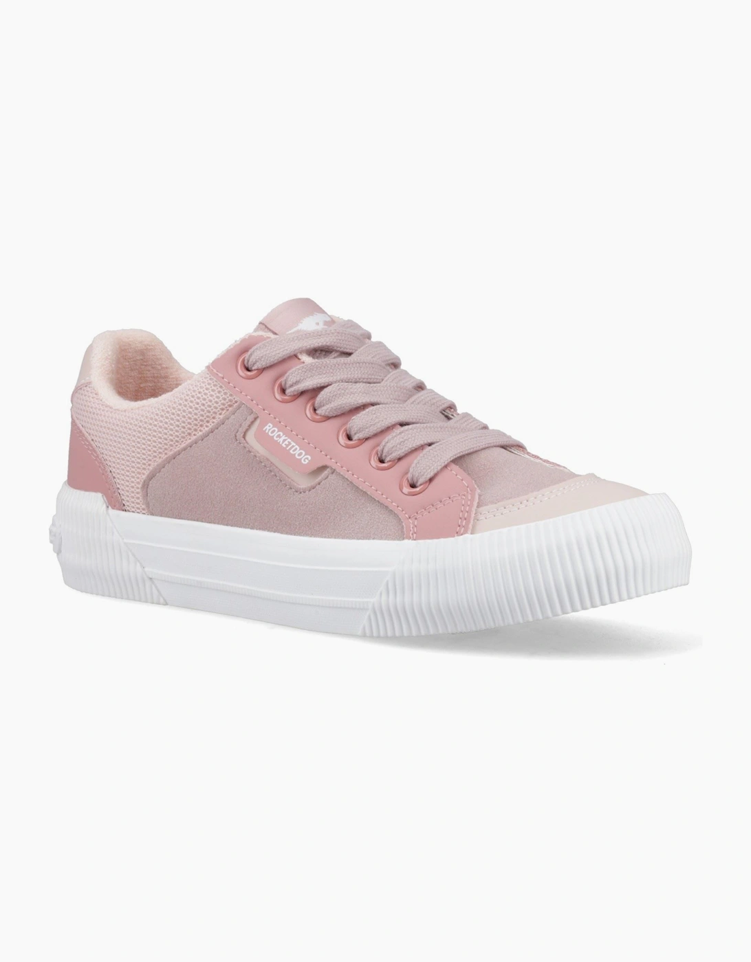 Cheery Blocked Fabric Textile Women's Mauve/Pink Trainers, 6 of 5