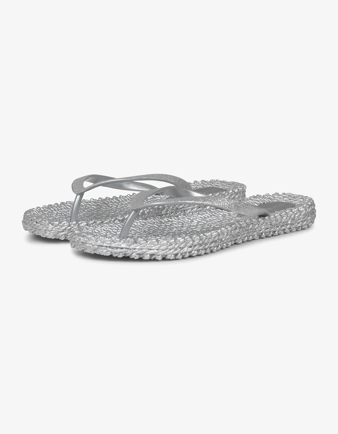 Cheerful Glitter Womens Flip Flops - Silver 710, 3 of 2