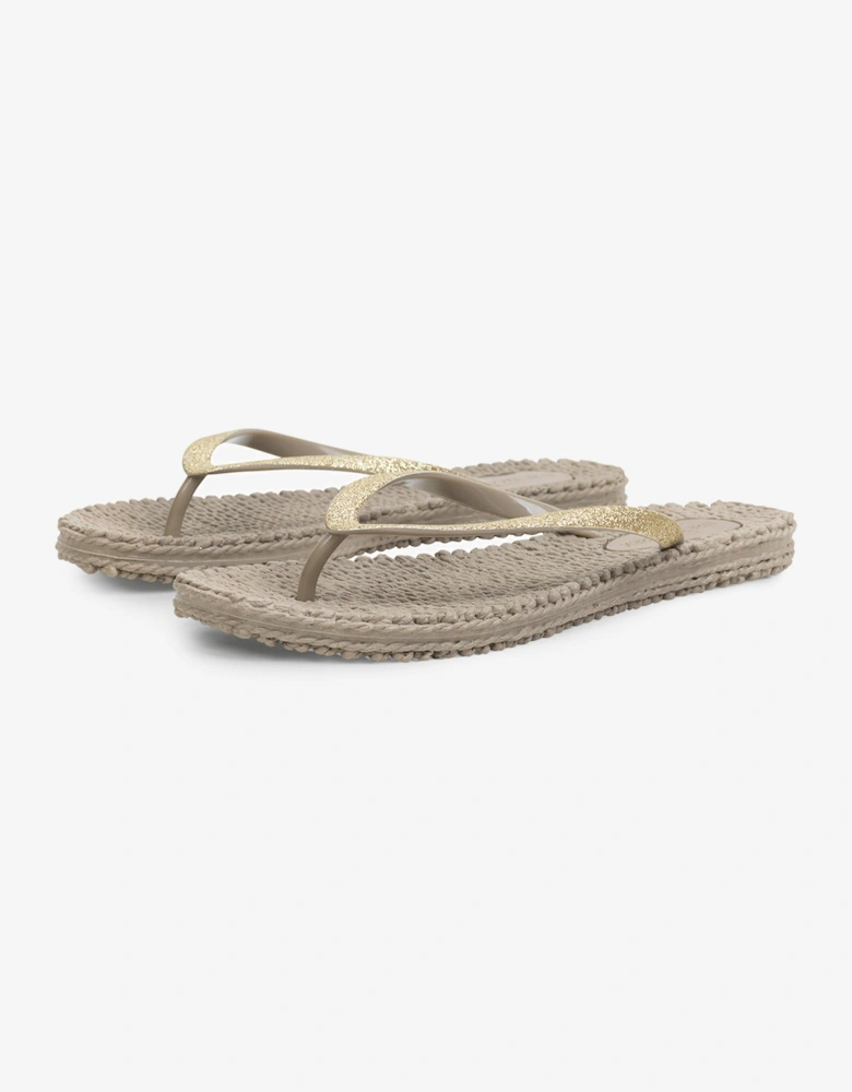 Cheerful Glitter Womens Flip Flops - Atmosphere 149