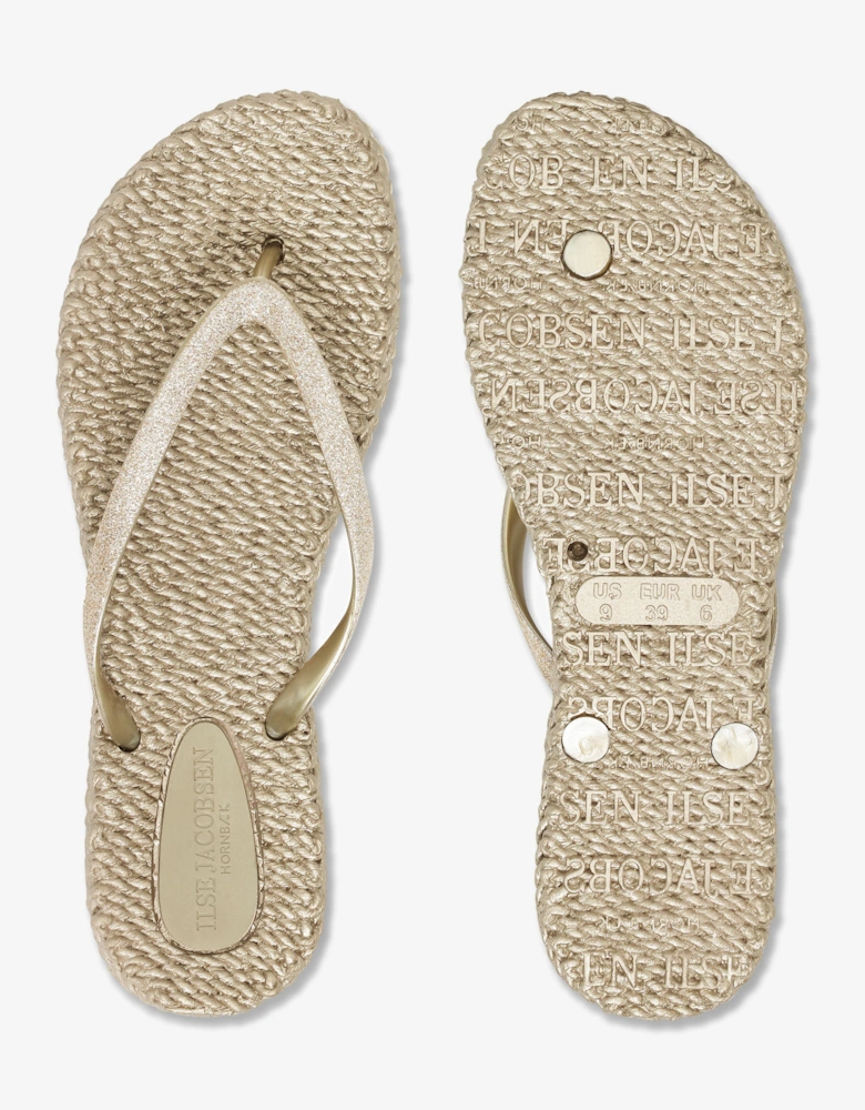 Cheerful Glitter Womens Flip Flops - Platin 780