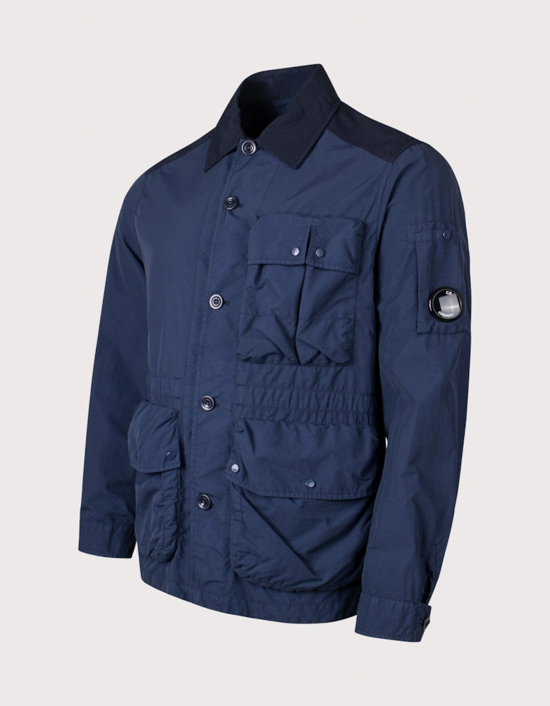 Flatt Nylon Mixed Button Lens Jacket