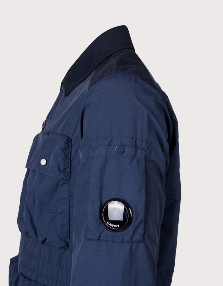 Flatt Nylon Mixed Button Lens Jacket