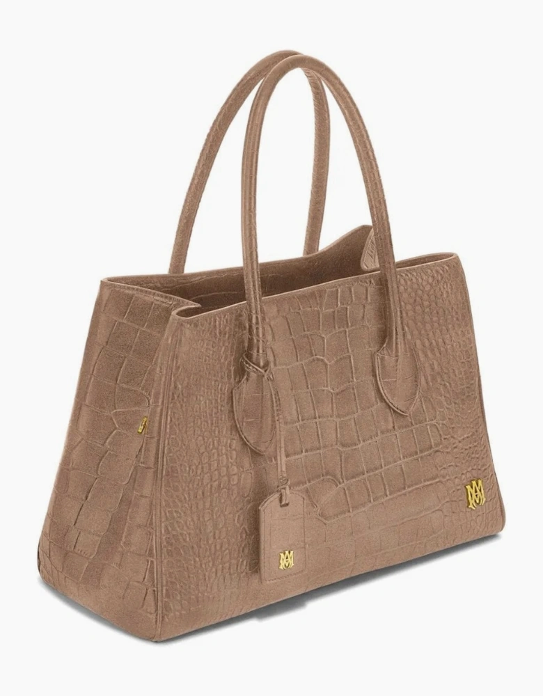 SUEDE CROC HONEY 40 TOTE